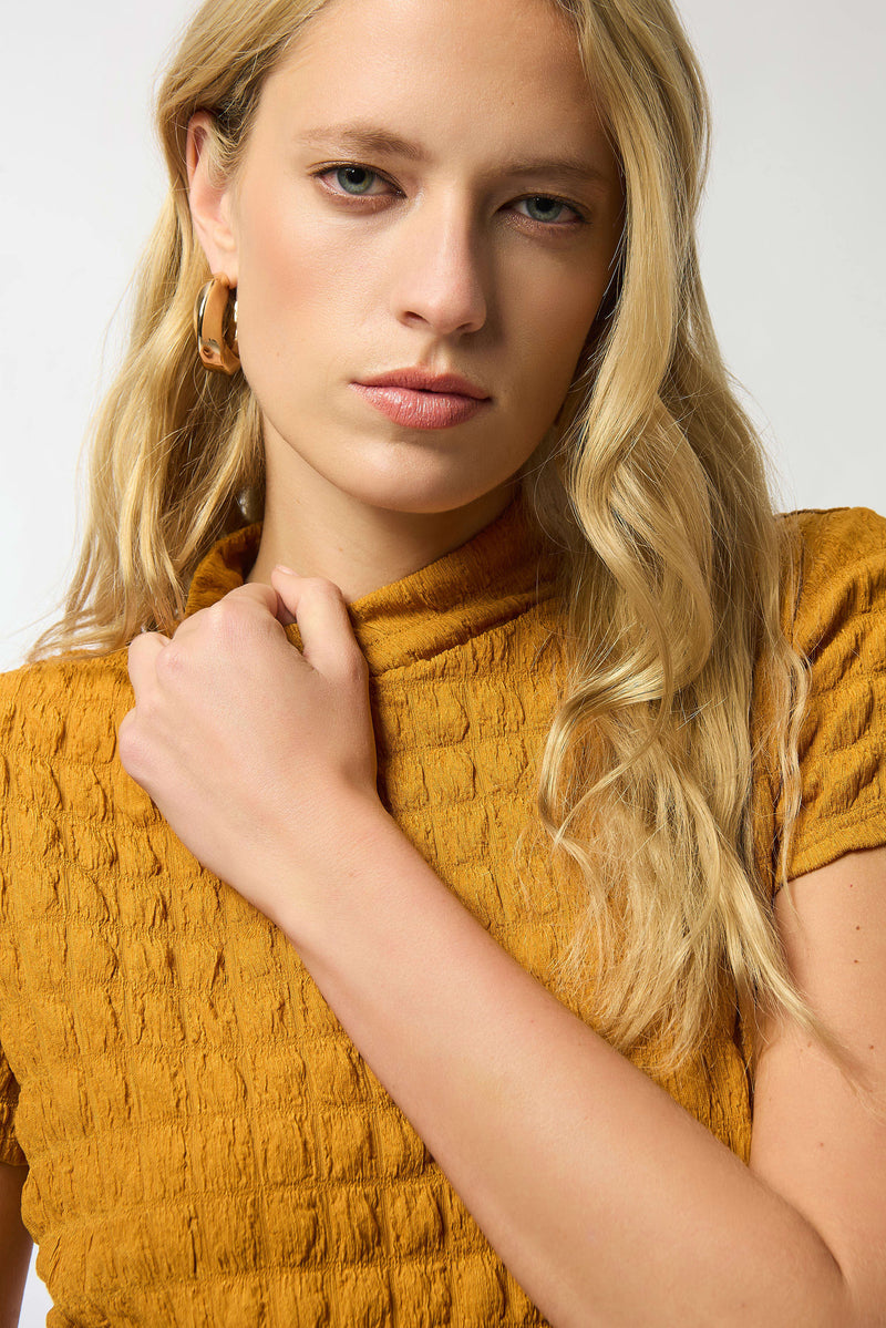 Joseph Ribkoff -Textured Knit Fitted Top