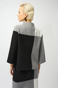 Joseph Ribkoff -Jacquard Sweater Colour Block Pullover