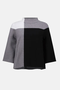Joseph Ribkoff -Jacquard Sweater Colour Block Pullover