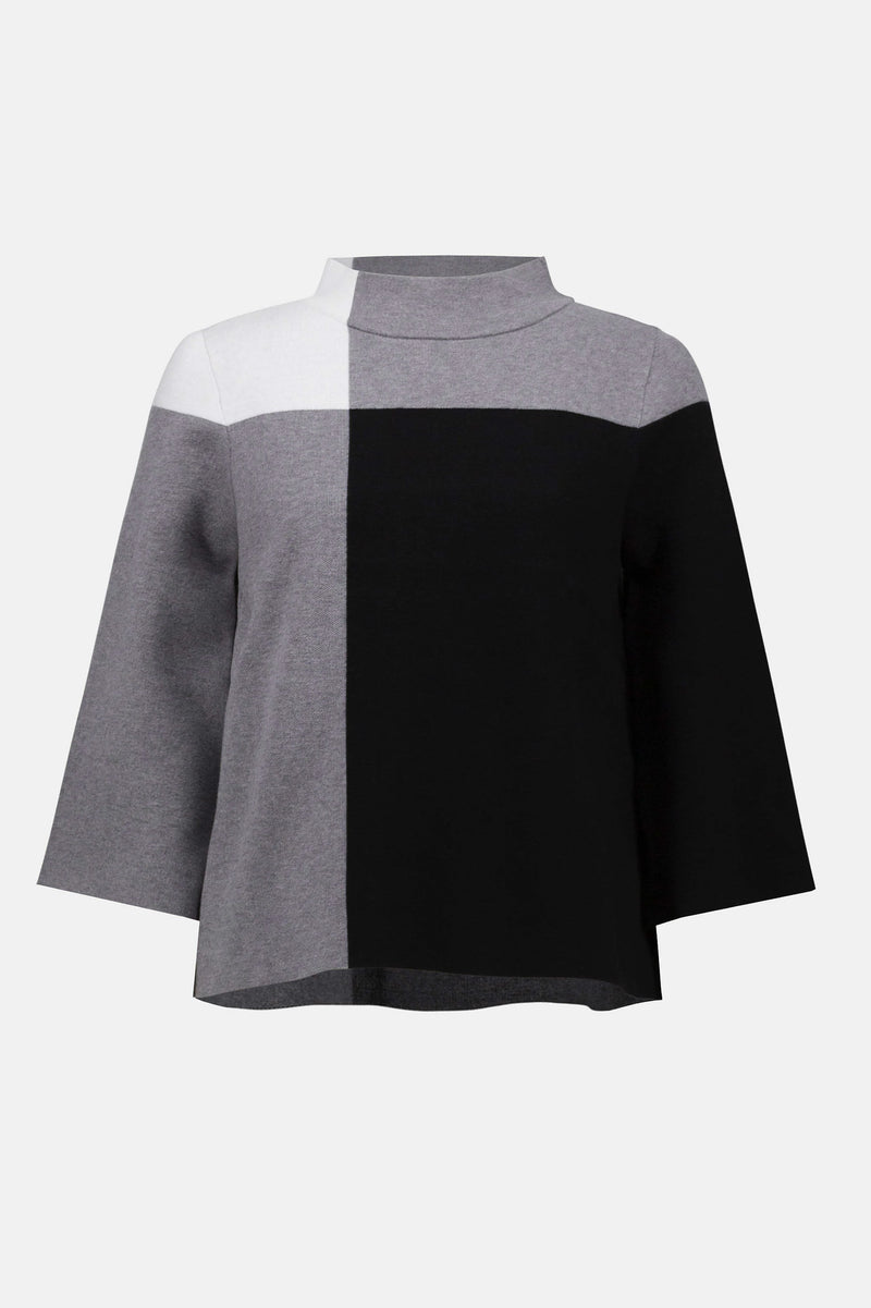 Joseph Ribkoff -Jacquard Sweater Colour Block Pullover