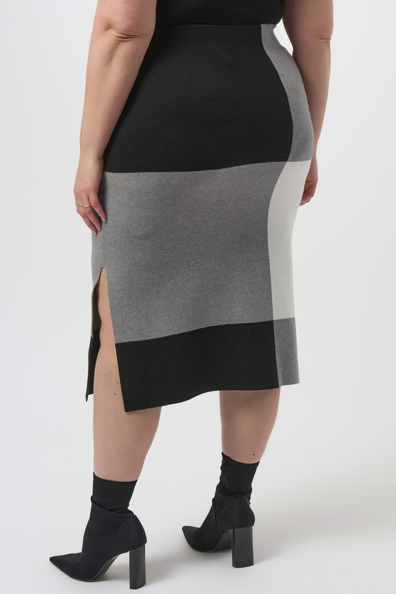 Joseph Ribkfoff - Jacquard Sweater Colour Block Skirt