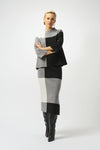 Joseph Ribkfoff - Jacquard Sweater Colour Block Skirt