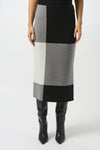 Joseph Ribkfoff - Jacquard Sweater Colour Block Skirt