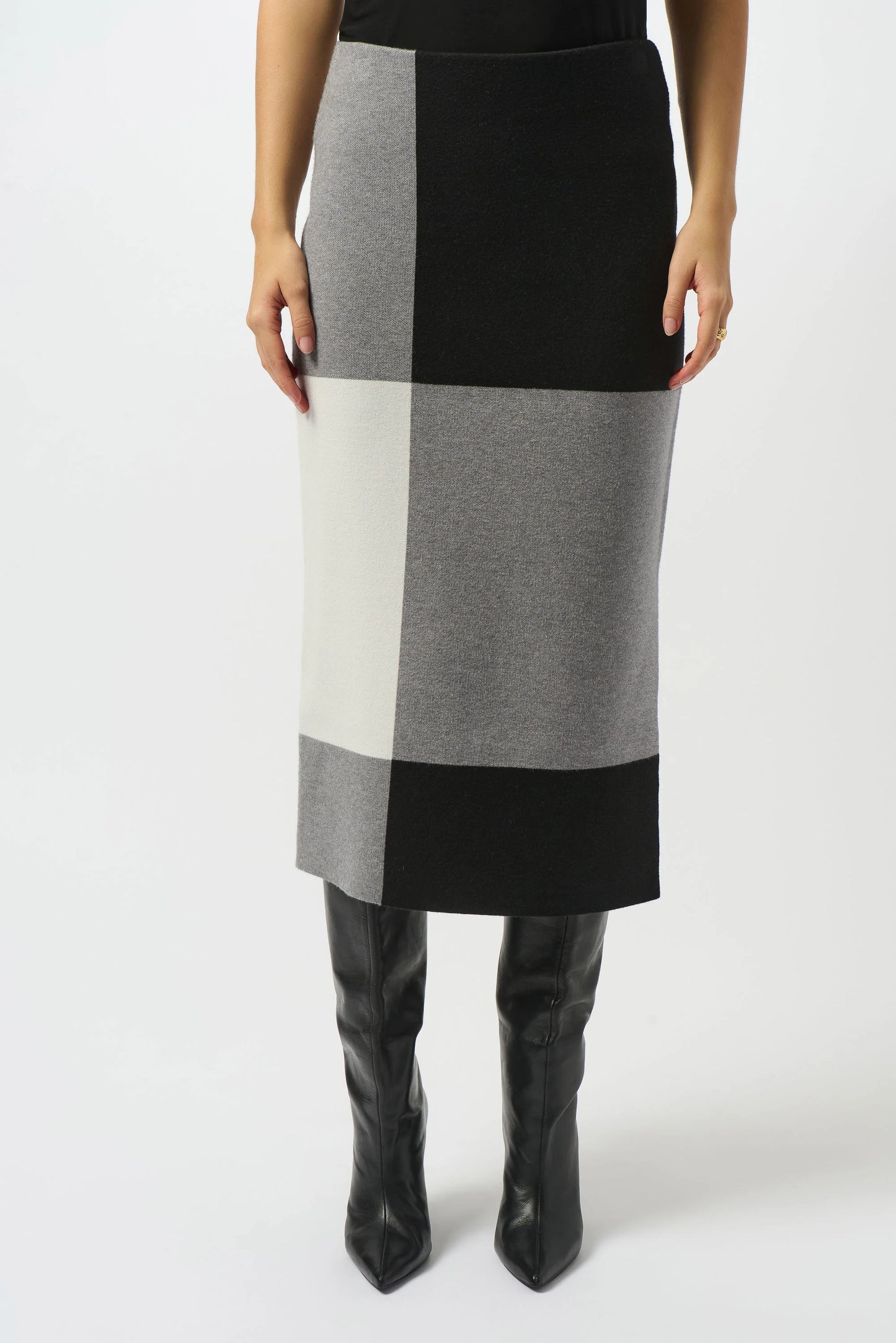 Joseph Ribkfoff - Jacquard Sweater Colour Block Skirt