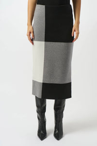 Joseph Ribkfoff - Jacquard Sweater Colour Block Skirt