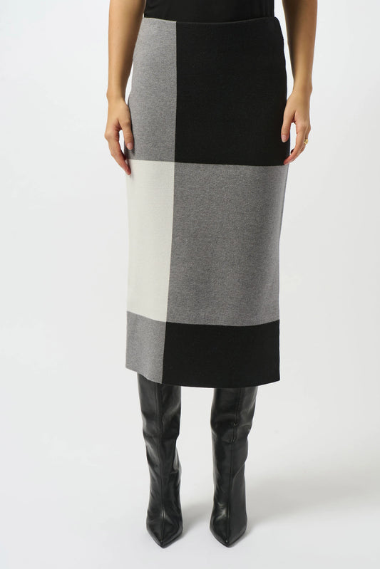Joseph Ribkfoff - Jacquard Sweater Colour Block Skirt
