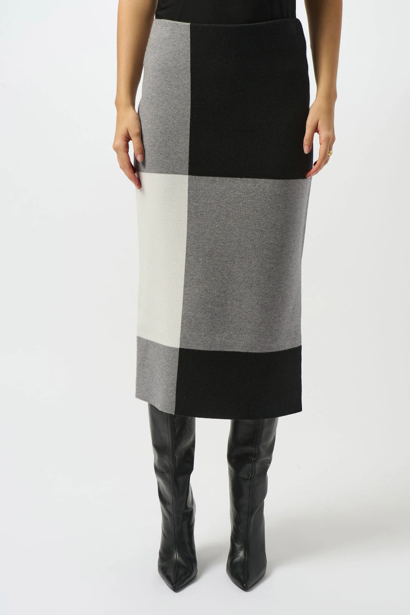 Joseph Ribkfoff - Jacquard Sweater Colour Block Skirt