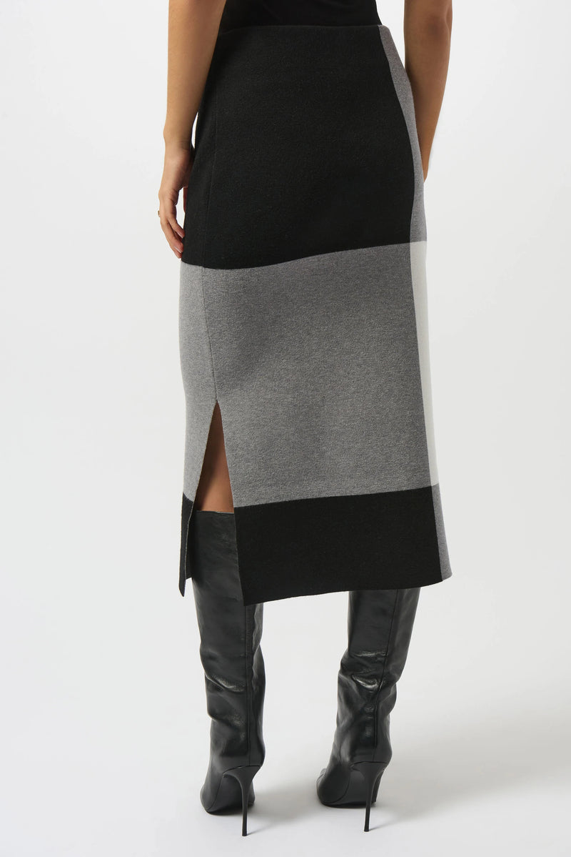 Joseph Ribkfoff - Jacquard Sweater Colour Block Skirt