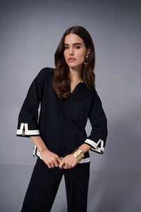 Joseph Ribkoff -Sweater Knit Colour Block Top