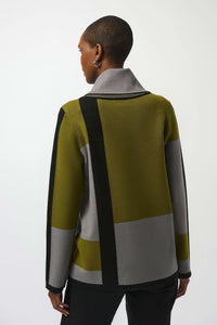 Joseph Ribkoff - Jacquard Sweater Colour Block Pullover