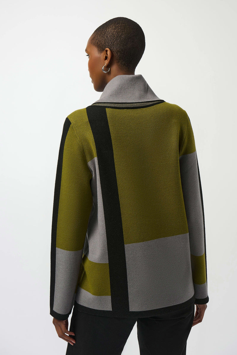 Joseph Ribkoff - Jacquard Sweater Colour Block Pullover