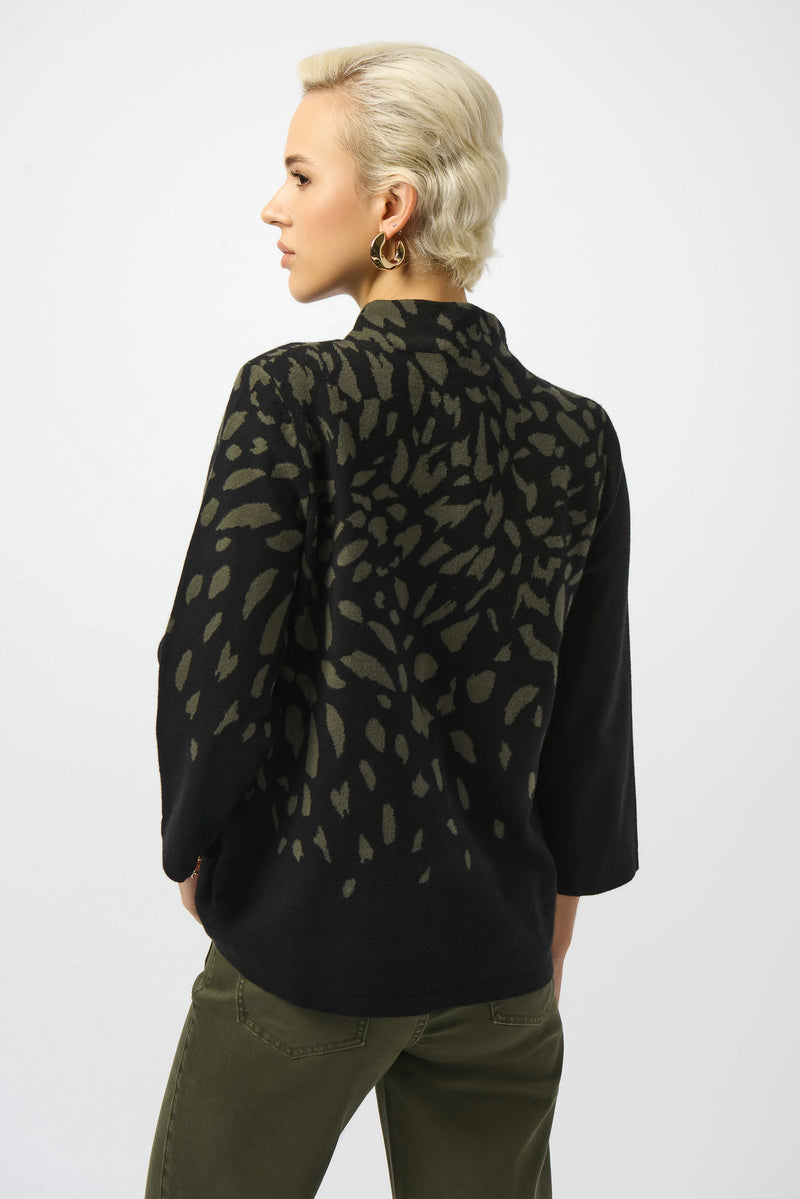 Joseph Ribkoff - Jacquard Animal Print Sweater