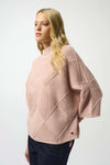 Joseph Ribkoff -Textured Sweater Knit Mock Neck Pullover