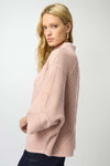 Joseph Ribkoff -Textured Sweater Knit Mock Neck Pullover