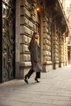 Joseph Ribkoff -Wool Blend Plaid Double-Faced Coat