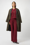 Joseph Ribkoff -Wool Blend Plaid Double-Faced Coat