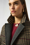 Joseph Ribkoff -Wool Blend Plaid Double-Faced Coat
