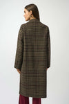 Joseph Ribkoff -Wool Blend Plaid Double-Faced Coat