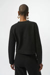Joseph Ribkoff -Sweater Knit Crew Neck Button-Front Jacket