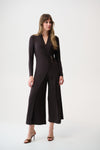 Joseph Ribkoff -Silky Knit Wide Leg Wrap Jumpsuit