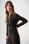 Joseph Ribkoff -Silky Knit Wide Leg Wrap Jumpsuit
