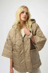 Joseph Ribkoff -Woven Diamond Quilt Hooded Jacket