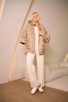 Joseph Ribkoff -Woven Diamond Quilt Hooded Jacket