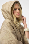 Joseph Ribkoff -Woven Diamond Quilt Hooded Jacket