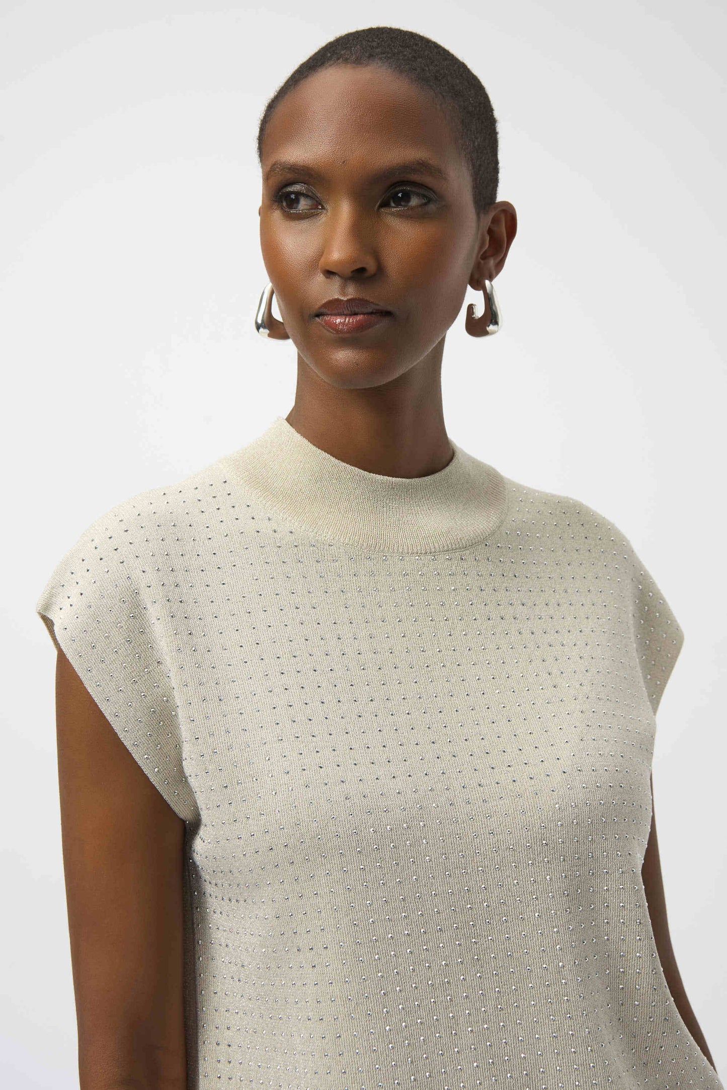 Joseph Ribkoff -Sweater Knit Sleeveless Pullover Detail