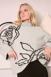 Joseph Ribkoff -Sweater Knit Floral Print Pullover