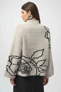 Joseph Ribkoff -Sweater Knit Floral Print Pullover