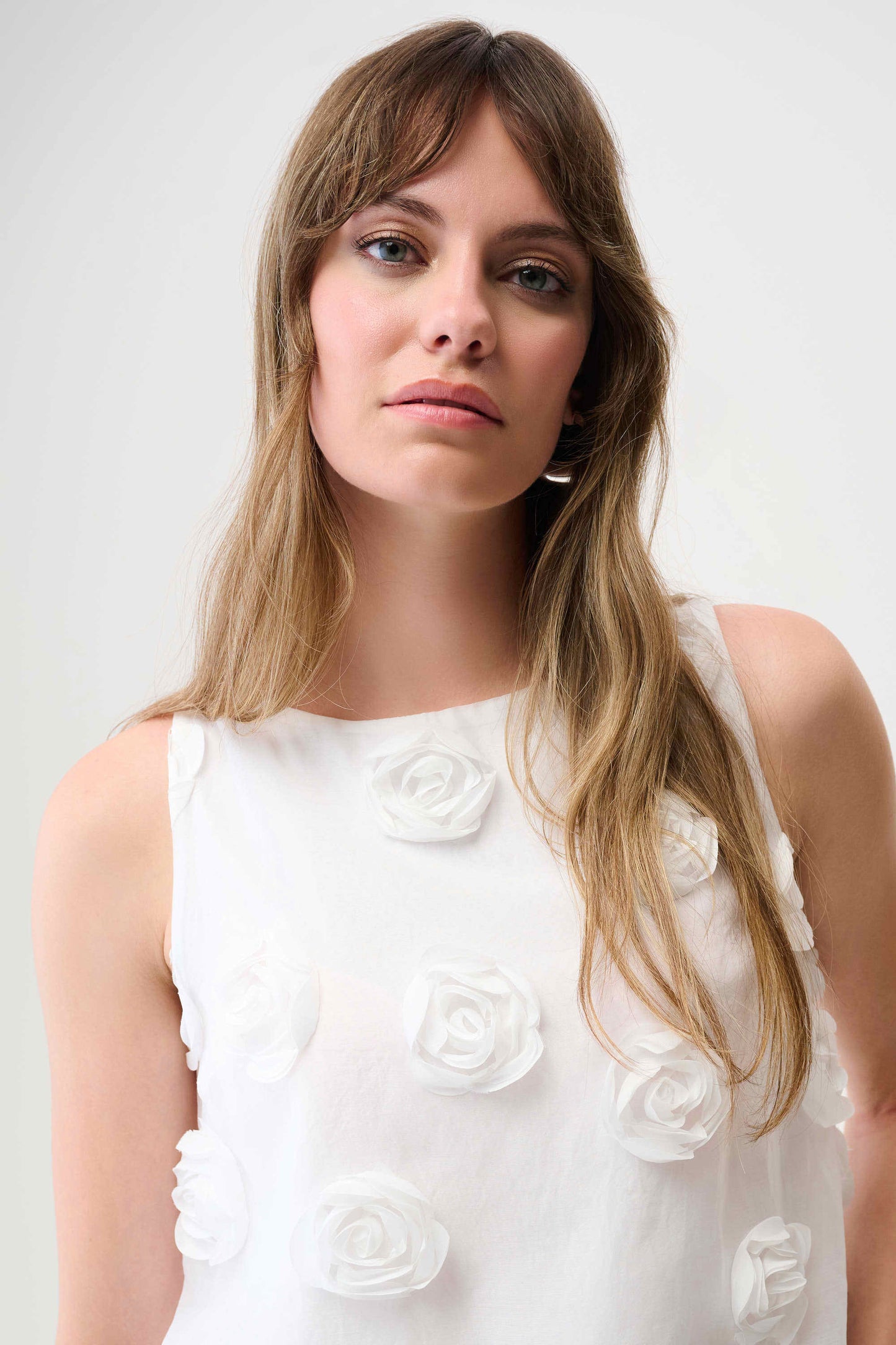 Joseph Ribkoff - Novelty Sleeveless Top With 3D Floral Embroidery