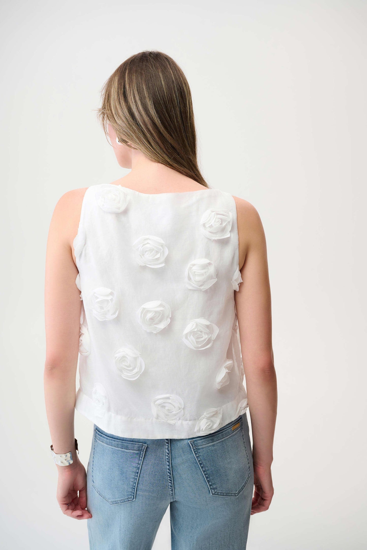 Joseph Ribkoff - Novelty Sleeveless Top With 3D Floral Embroidery