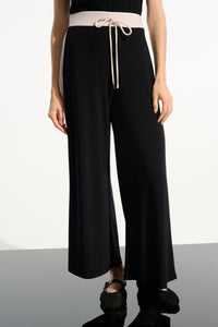 Joseph Ribkoff -Silky Knit Color Block Wide Leg Pull-On Pants