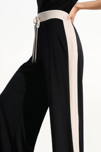 Joseph Ribkoff -Silky Knit Color Block Wide Leg Pull-On Pants