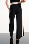 Joseph Ribkoff -Silky Knit Color Block Wide Leg Pull-On Pants