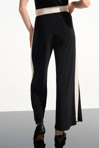 Joseph Ribkoff -Silky Knit Color Block Wide Leg Pull-On Pants
