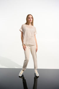 Joseph Ribkoff -Silky Knit and Mesh Straight Top