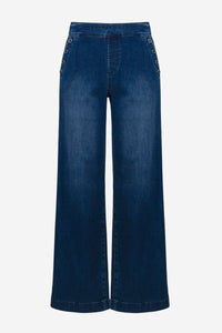 Joseph Ribkoff -Wide Leg Pull-On Jeans