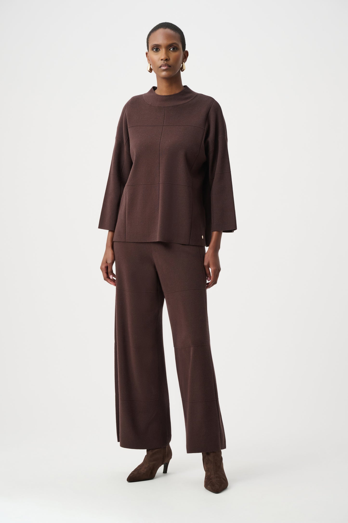 Joseph Ribkoff - Brushed Viscose Straight Sweater with Mock Neck