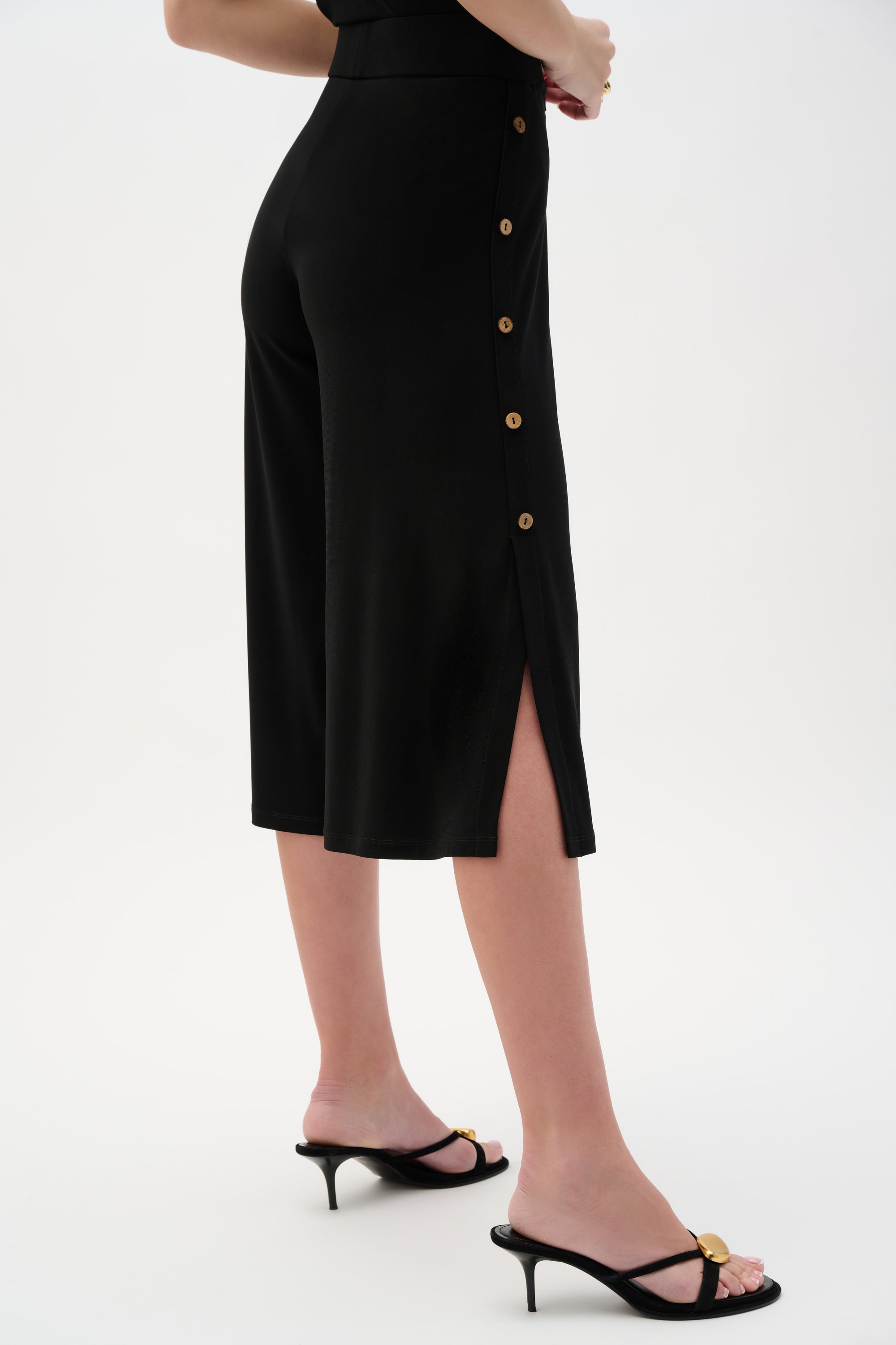 Joseph Ribkoff-Silky Knit Wide Leg Culotte Pants