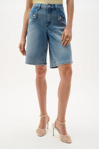 Joseph Ribkoff-Denim Straight Jean Shorts