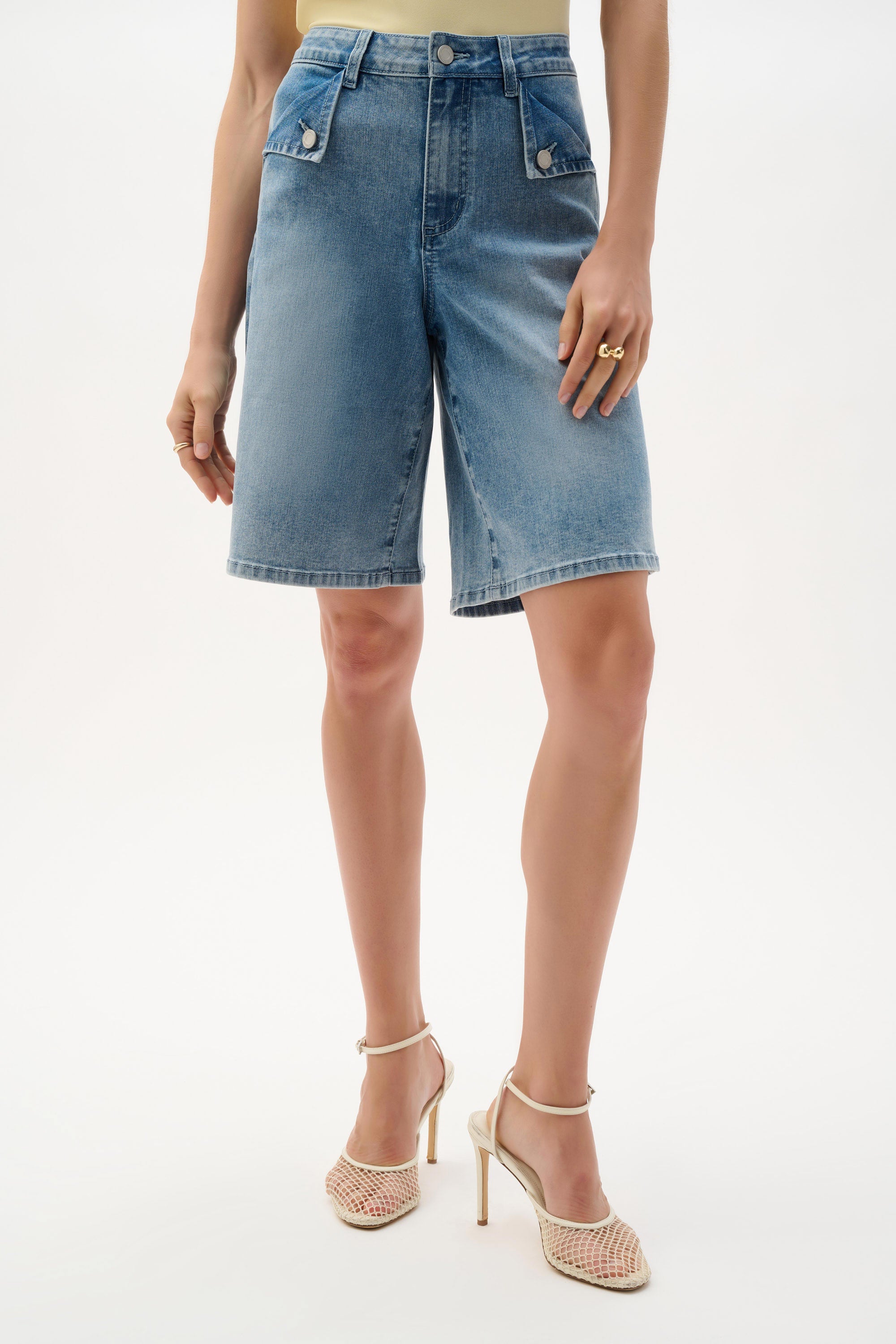 Joseph Ribkoff-Denim Straight Jean Shorts