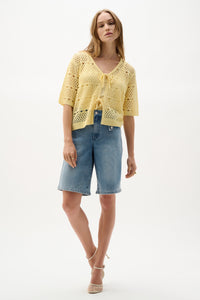 Joseph Ribkoff-Denim Straight Jean Shorts