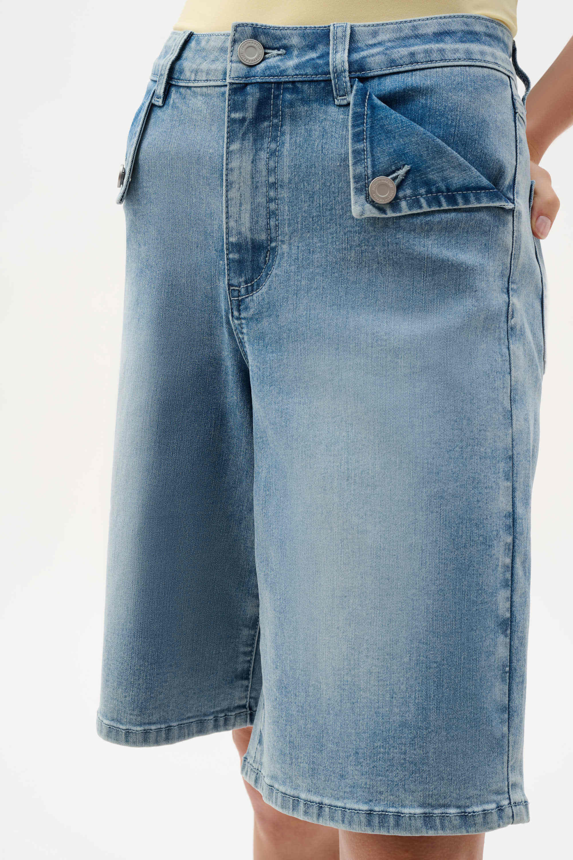 Joseph Ribkoff-Denim Straight Jean Shorts