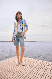 Joseph Ribkoff-Denim Straight Jean Shorts