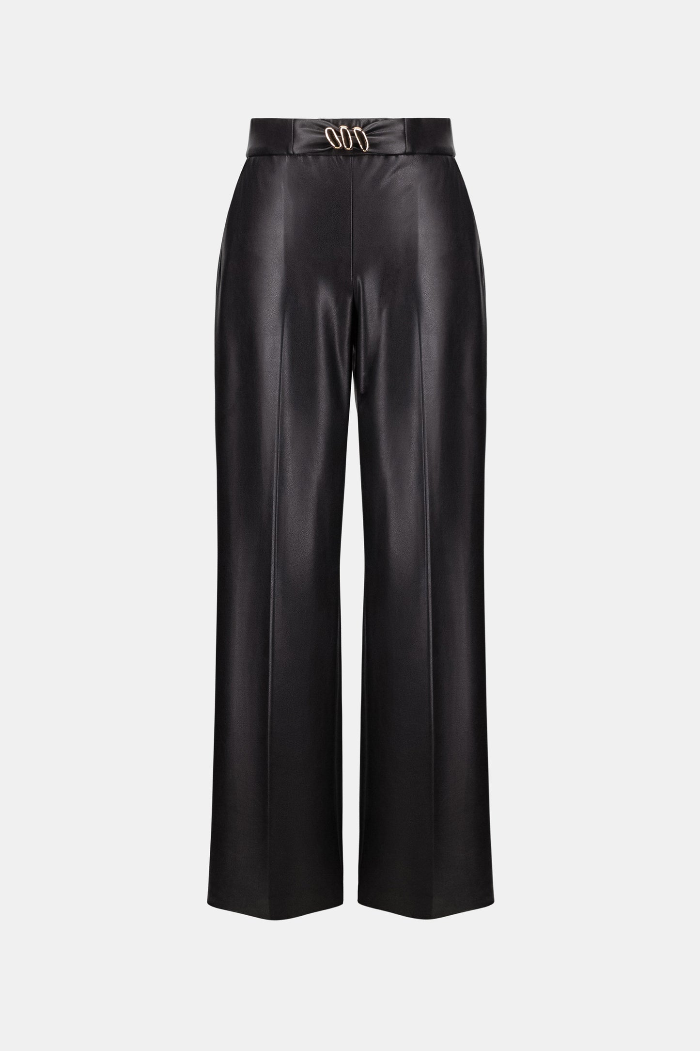 Joseph Ribkoff - Leatherette Wide-Leg Pull-On Pants