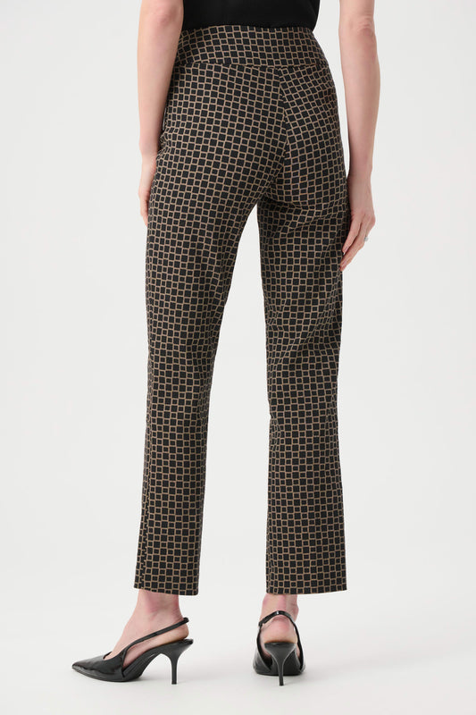 Joseph Ribkoff - Geometric Jacquard Straight Pull On Pant