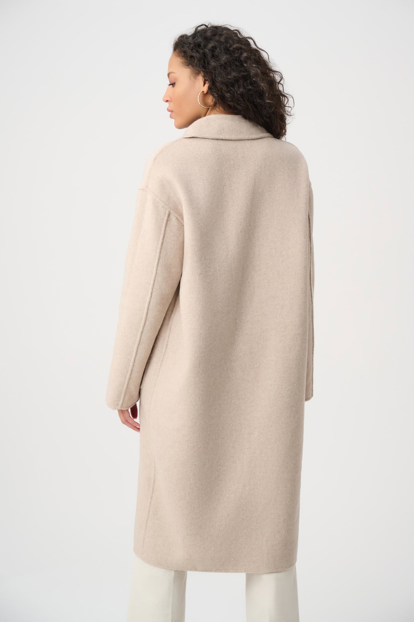 Joseph Ribkoff -Wool Blend Plaid Reversible Boxy Coat