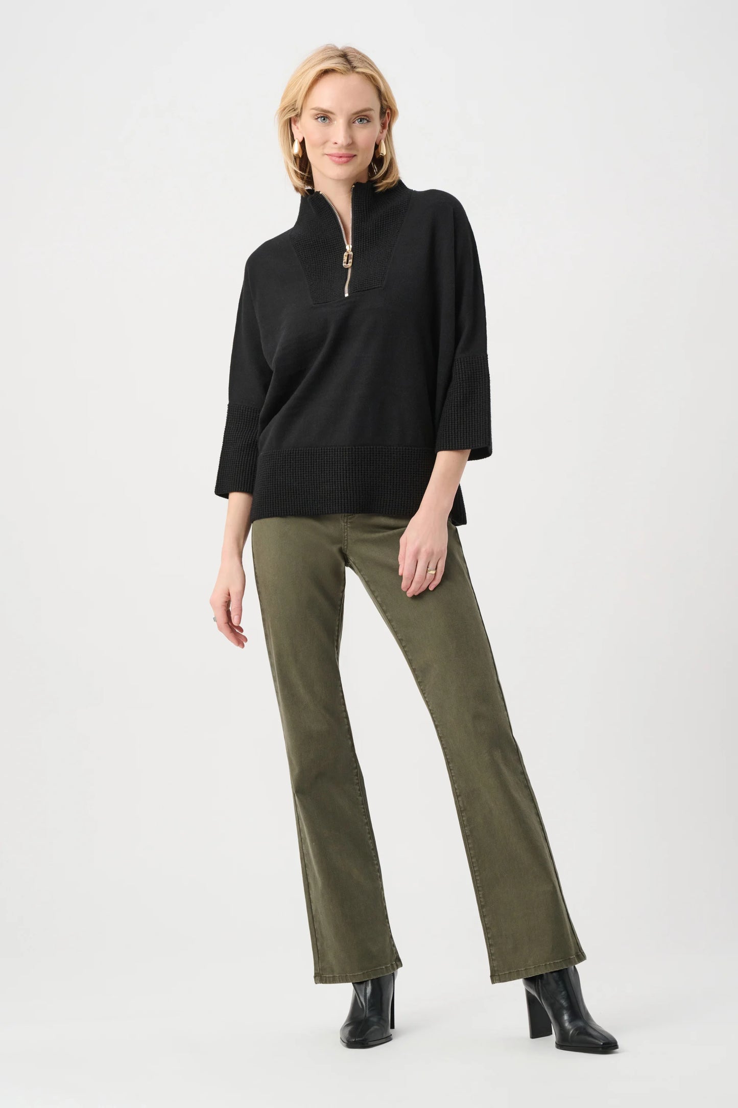 Joseph Ribkoff - Brushed Viscose And Nylon Funnel-Neck Sweater